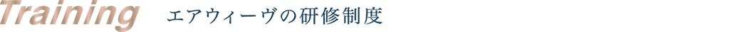 Training エアウィーヴの研修制度